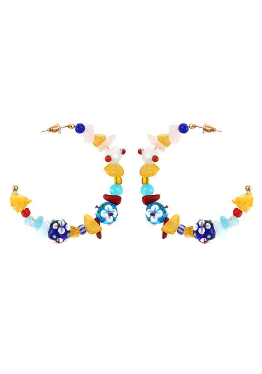 Amber Blueberry Gravel Earrings